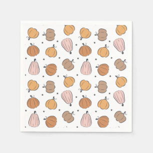 Modern Pumpkin Pattern - Paper Napkins