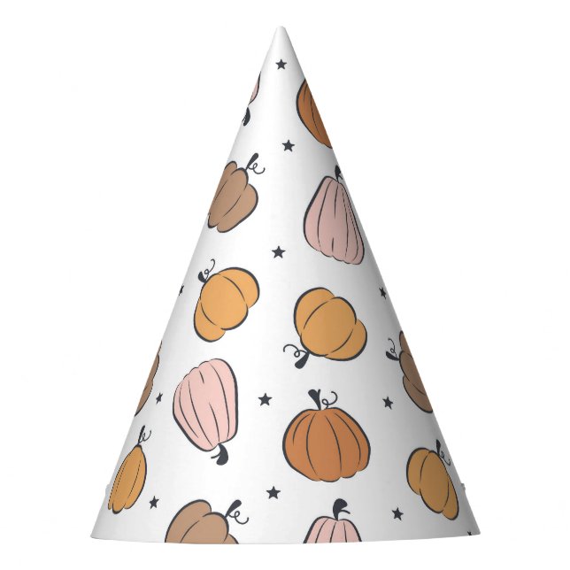 Modern Pumpkin Pattern - Party Hat (Front)