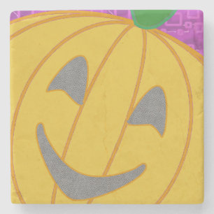 Modern Pumpkin Stone Coaster