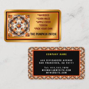 Modern Pumpkin Thanksgiving Autumn Collection Business Card