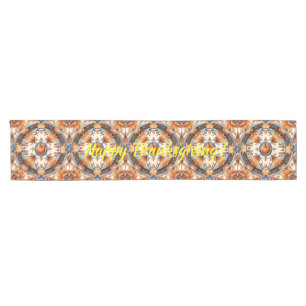 Modern Pumpkin Thanksgiving Autumn Collection Short Table Runner