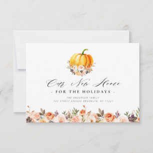 modern pumpkin thanksgiving moving announcement