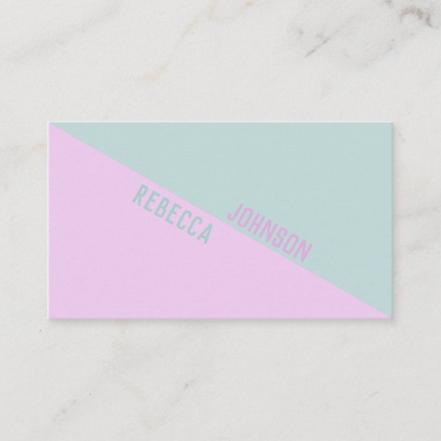 Modern Punchy Pastel Duotone - Business Card (Front)