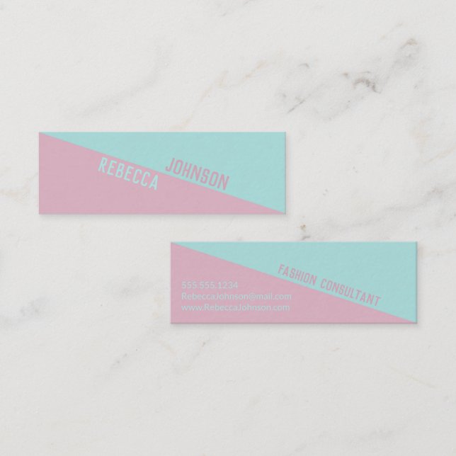 Modern Punchy Pastel Duotone - Business Card (Front/Back)
