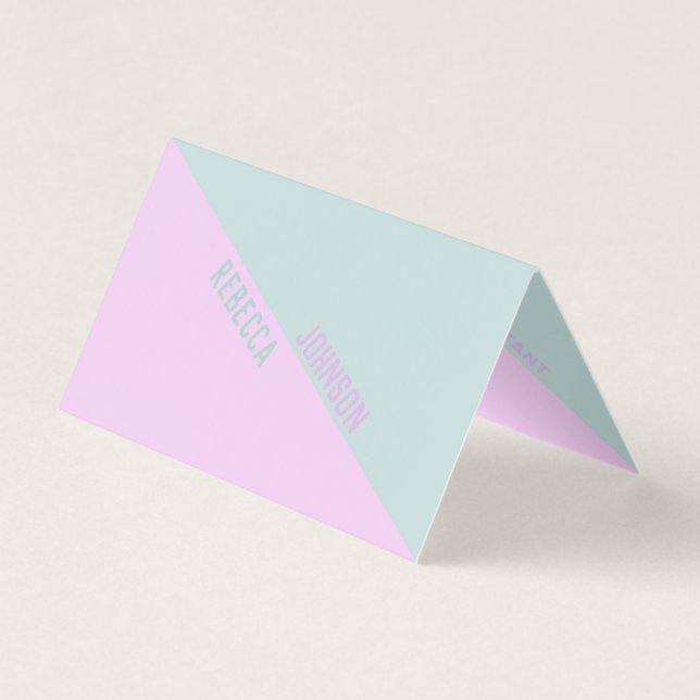 Modern Punchy Pastel Duotone - Business Card (Front)