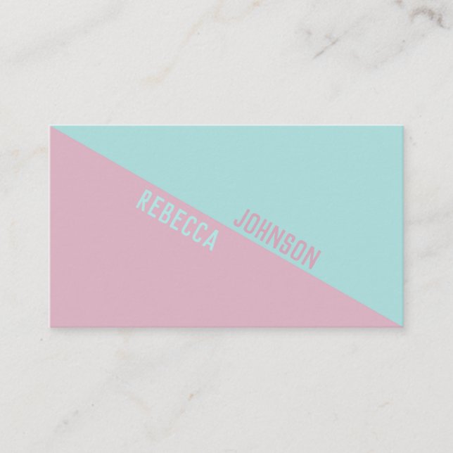 Modern Punchy Pastel Duotone - Business Card (Front)