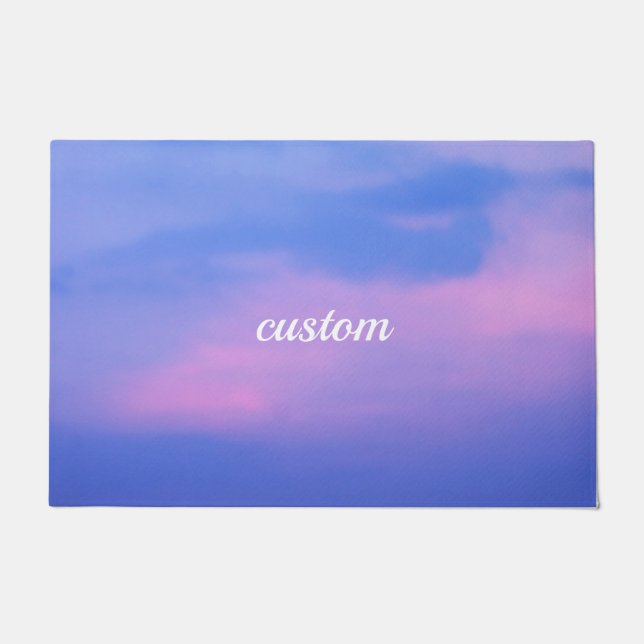 Modern Purple Abstract with custom Doormat (Front)