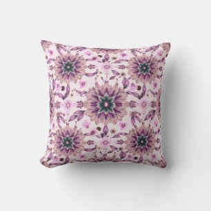 Modern Purple Aesthetic Floral Pattern  Cushion