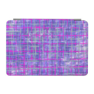 Modern purple and pink grid lines abstract iPad mini cover