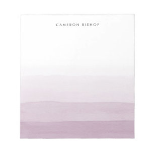 Modern Purple and White Watercolor Layered Ombre Notepad