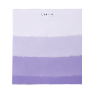 Modern Purple and White Watercolor Layered Ombre Notepad