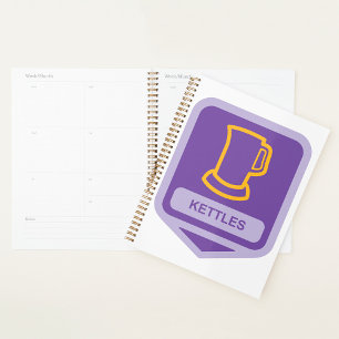 Modern Purple and Yellow Kettles Icon Planner