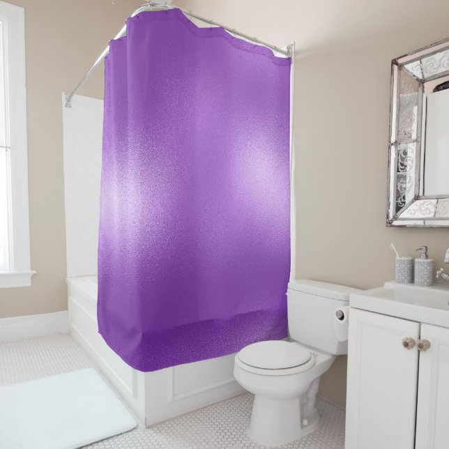 Modern Purple Background Shower Curtain (In Situ)
