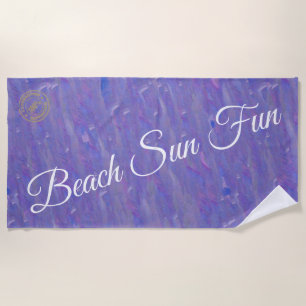Modern Purple Beach Towel