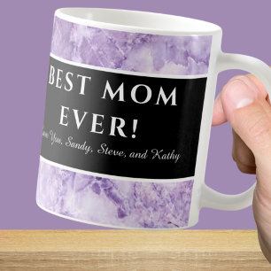 Modern Purple "Best mom ever" Mother Appreciation  Coffee Mug