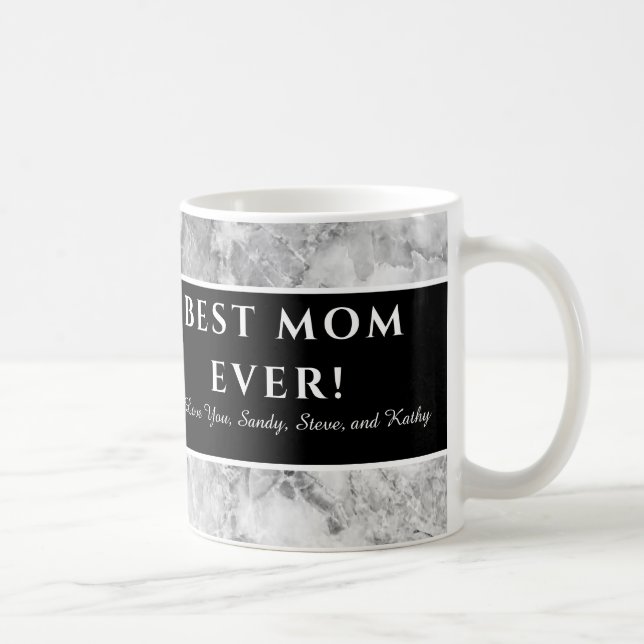 Modern Purple "Best mum ever" Mother Appreciation Coffee Mug (Right)