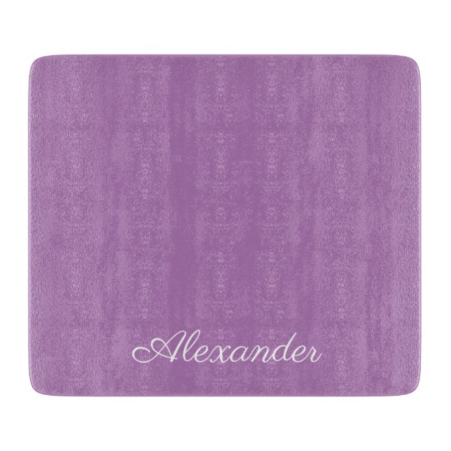 Modern Purple Blank template,  White Script   Cutting Board (Front)