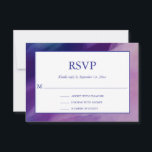 Modern Purple Blue Star David Bar Mitzvah Hebrew  RSVP Card<br><div class="desc">Beautiful religious Jewish Bar Mitzvah RSVP cards. Modern yet elegant watercolor design in navy blue, purple colours. White Star of David in middle Modern script letters. 'Is called to the TORAH as a Bar Mitzvah'. Prefect for 13 year old son, boy. Easy to edit - just add your information /...</div>