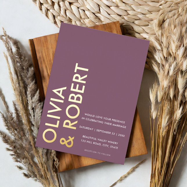 Modern Purple Bold Minimalist Wedding (Creator Uploaded)