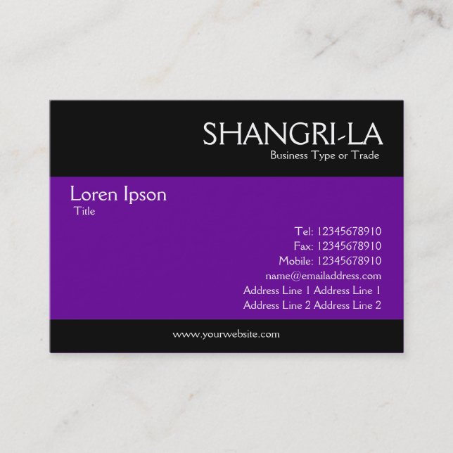 Modern - Purple Business Card (Front)