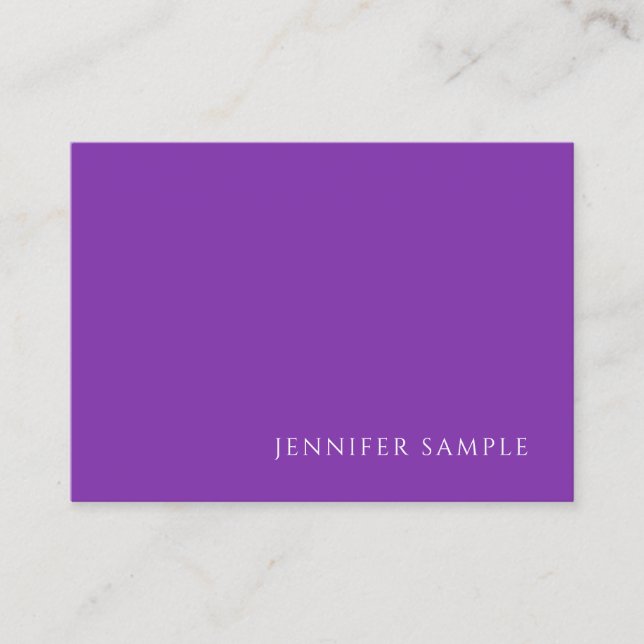 Modern Purple Colour Template Professional Elegant Business Card (Front)