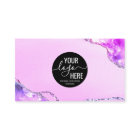 Modern Purple Custom Logo QR Code Agate Monogram