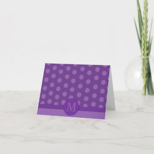 Modern Purple Dot Note Card (Melanie's Order)