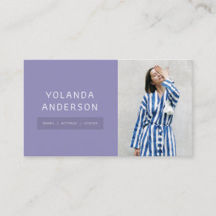 Modern purple fashion stylist actor model photo business card