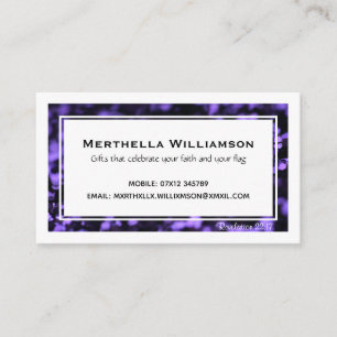 Modern Purple Faux Glitter Custom Christian Business Card