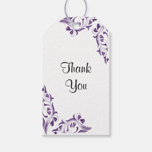 Modern Purple Floral Gift Tags