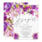 Modern Purple Floral It's a Girl Baby Shower