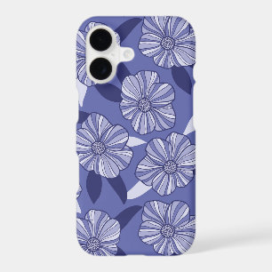 Modern Purple Floral Leaf pattern