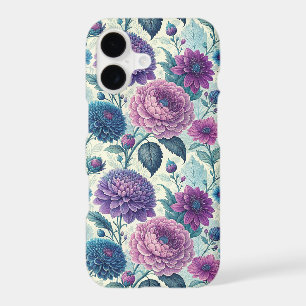 Modern Purple Floral Vintage Dahlia