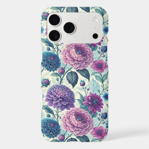Modern Purple Floral Vintage Dahlia