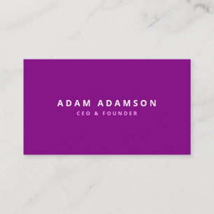 Modern Purple Founder Ceo President Leadership Business Card