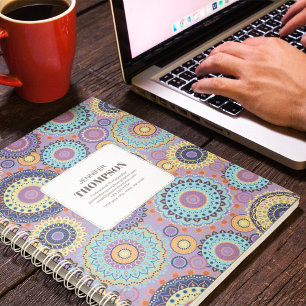 Modern Purple Geometric Personalised  Planner