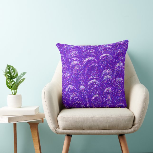 Modern purple glitter abstract pattern   cushion (Chair)