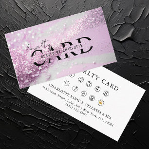 Modern, Purple-Glitter Salon,  10 -  Enclosure Card