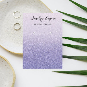 Modern Purple Glitter Sparkles Earning Holder Business Card