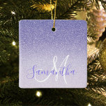 Modern Purple Glitter Sparkles Personalised Name Ceramic Ornament<br><div class="desc">Introducing our collection of modern and glamourous products: "Modern Purple Glitter Sparkles Personalised Name." These eye-catching items are designed to add a touch of elegance and personalisation to your life. With a mesmerising purple glitter and sparkles motif, our products are perfect for those who love a bit of sparkle in...</div>