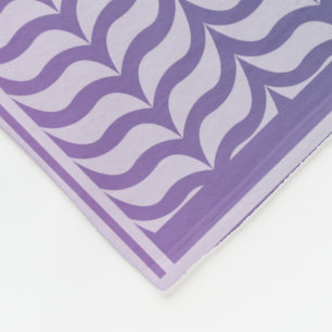 Modern Purple Gradient Keffiyeh Pattern Fleece Blanket