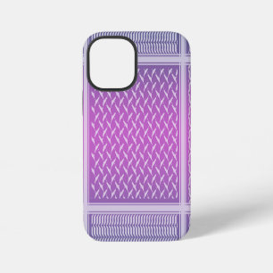 Modern Purple Gradient Keffiyeh Pattern iPhone 12 Mini Case