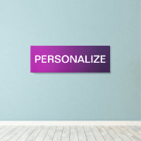 Modern Purple Gradient Ombre & Editable White Text