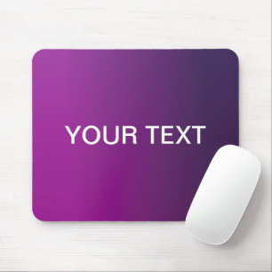 Modern Purple Gradient Ombre & Editable White Text Mouse Mat