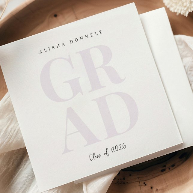 Modern Purple Graduation Napkin  (Creator Uploaded)