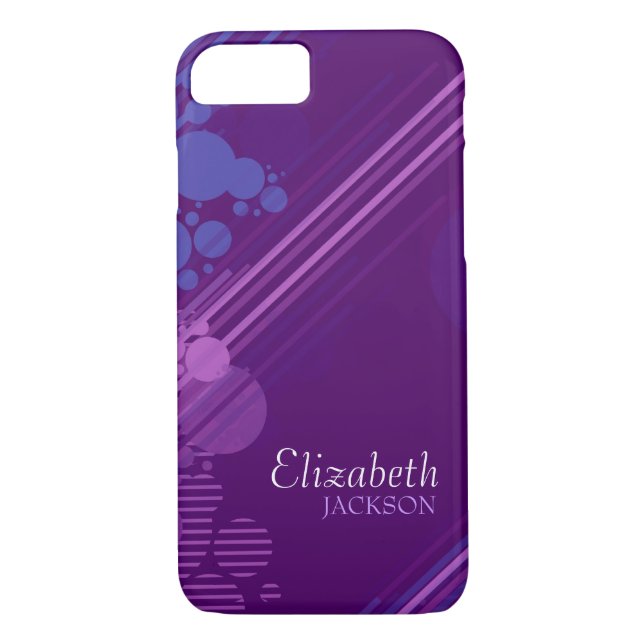 Modern Purple Grunge Design Case-Mate iPhone Case (Back)