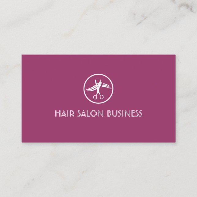 Modern Purple Hair Stylist Beauty Salon Loyalty Card (Front)