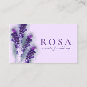Modern Purple Lavander Flowers Business Card