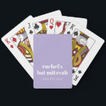 Modern Purple Lavender Bat Mitzvah Custom Favour Playing Cards<br><div class="desc">Modern Purple Lavender Bat Mitzvah Custom Favour Playing Cards</div>