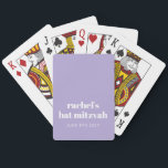 Modern Purple Lavender Bat Mitzvah Custom Favour Playing Cards<br><div class="desc">Modern Purple Lavender Bat Mitzvah Custom Favour Playing Cards</div>
